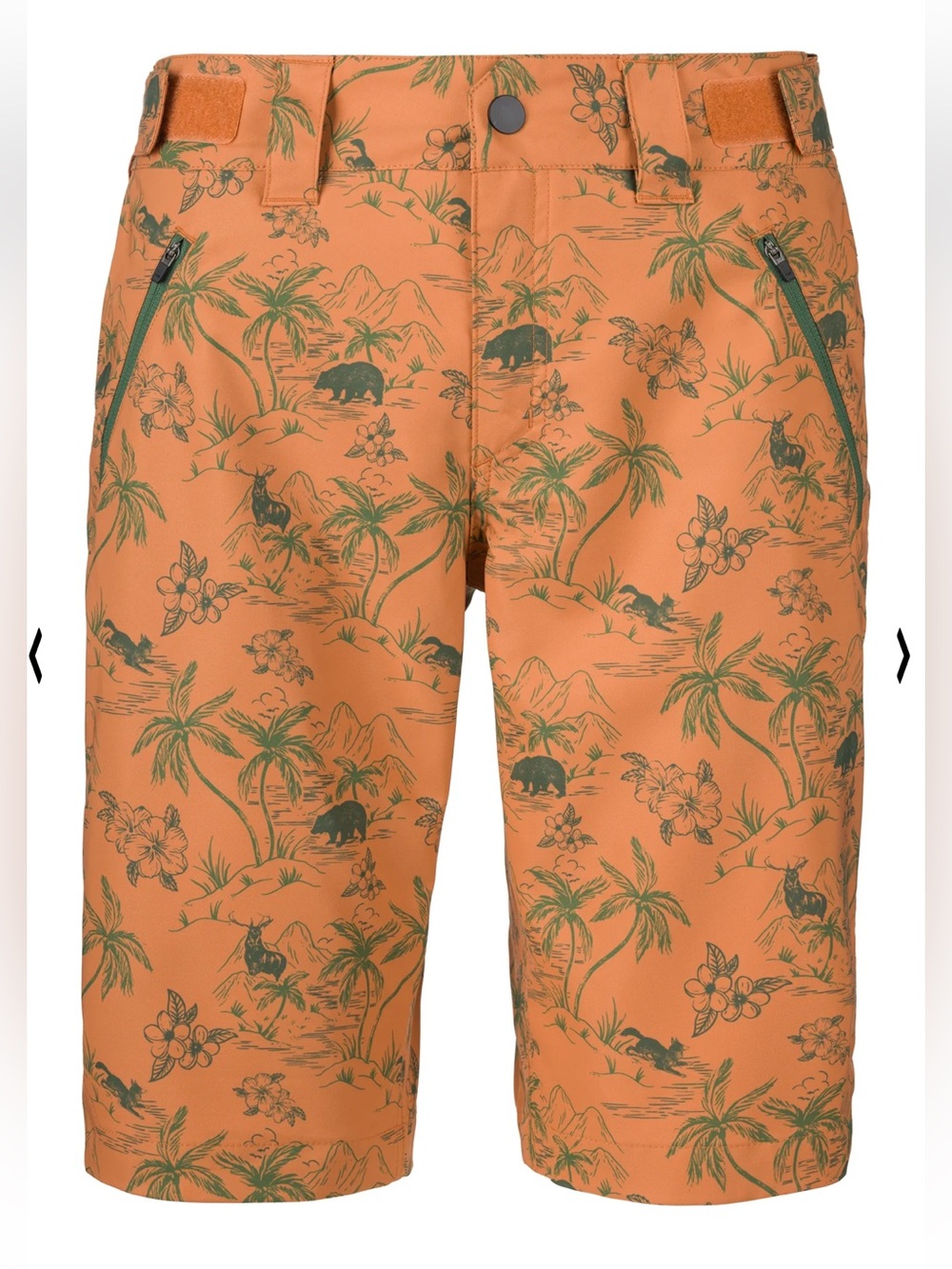 NWT FlyLow Lola women’s  Orange Tropical Print Bermuda 11” Shorts size 8